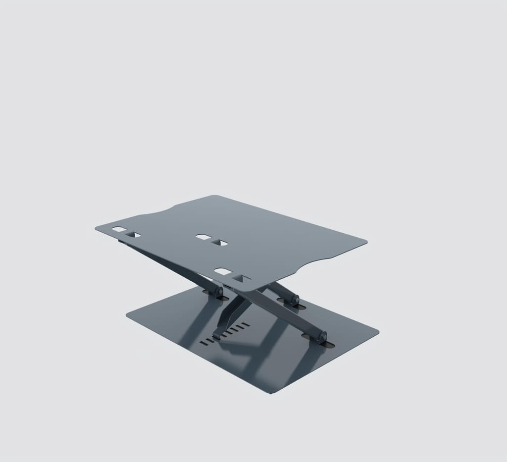 Opus Indigo Uplyft Laptop Stand for Desk Ergonomic Sit to Stand Holder and Desk Convertor Adjustable Height from 2" to 12" Supports up to 15 Kg Compatible with All Laptops and Computer Tablets
