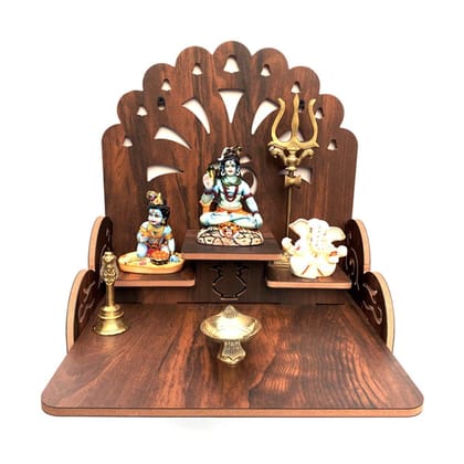 7CR A Beautiful 3 Step Temple for Small Space, wallnut brown, wood