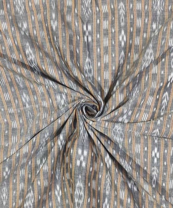 2.5m Gray Nuapatna Handwoven Single Ikat Shirting Materials