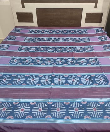 Multicolour Sambalpuri Handwoven Cotton Double Bed Sheet