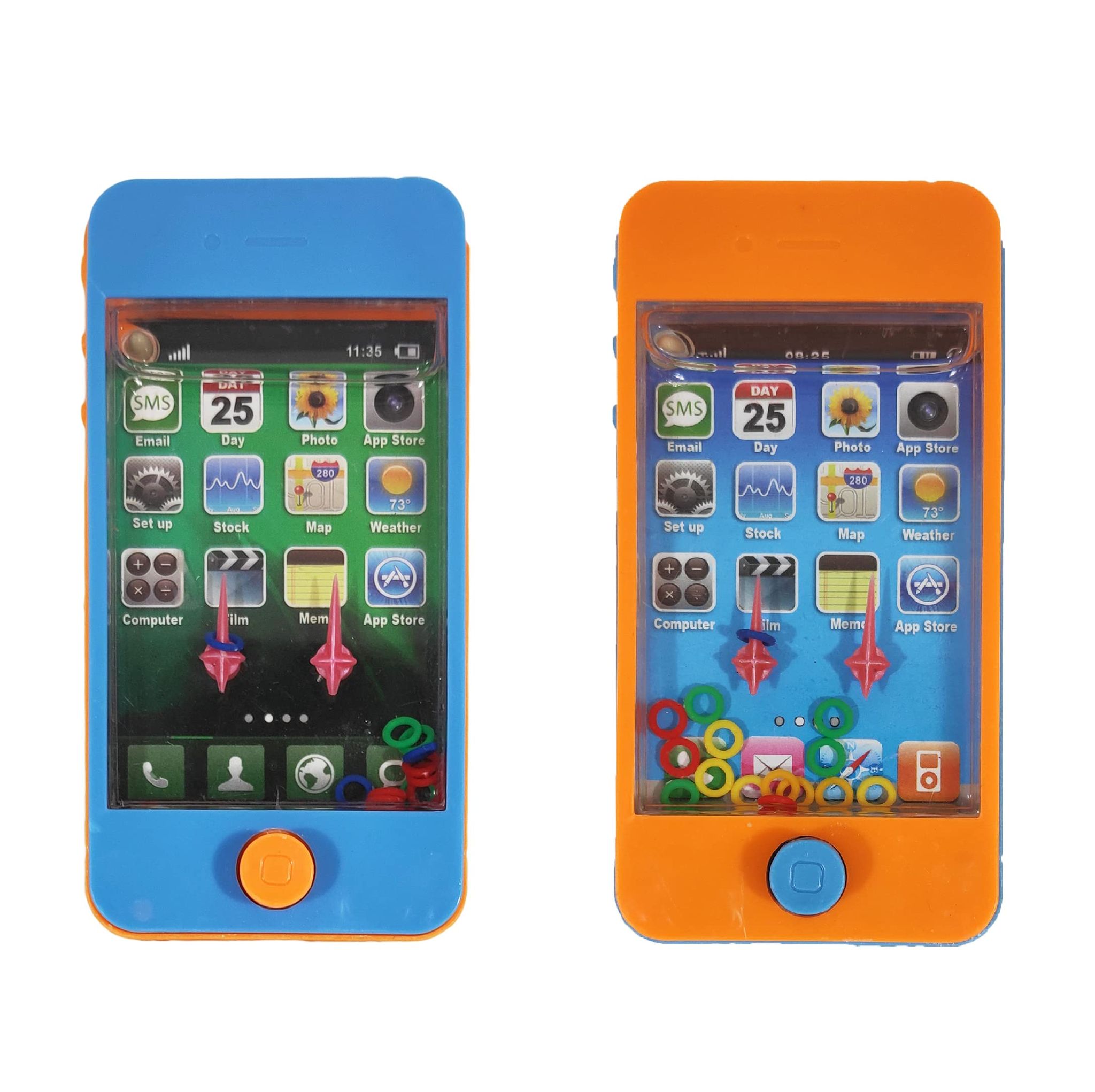 Humaira Water Ring Toss Game Bubble Mobile Handheld Console for Return Gift to Kids Children Boys (Pack of 2) - Assorted Color