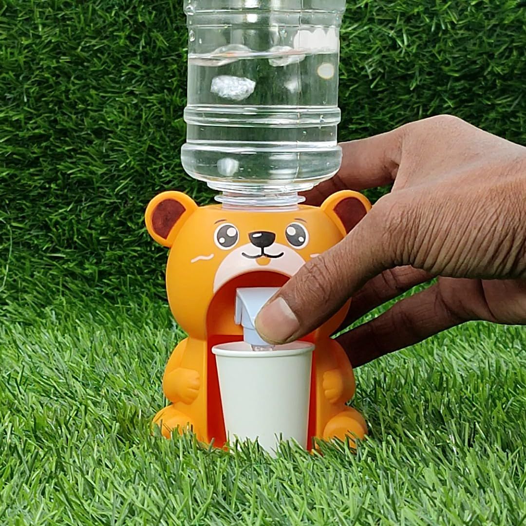 Humaira Mini Water Dispenser Drinking Fountain Cartoon Kitchen Pretend Play Toy Pumps Water, Juice, Milk for Kids Children