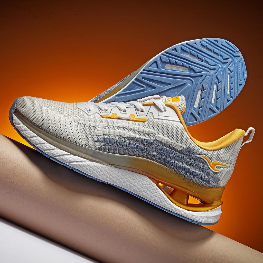 VOMAX SPORTS Stalino-03 Men's Breathable and Lightweight Flyknit Upper Walking, Road Running Shoes