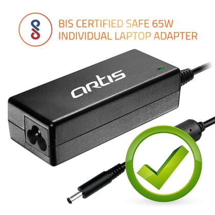 Artis AR501 65W Dell Laptop Charger/Adaptor :Power Up Your Dell laptop (Pin Size: 4.5mm x 3.0mm)