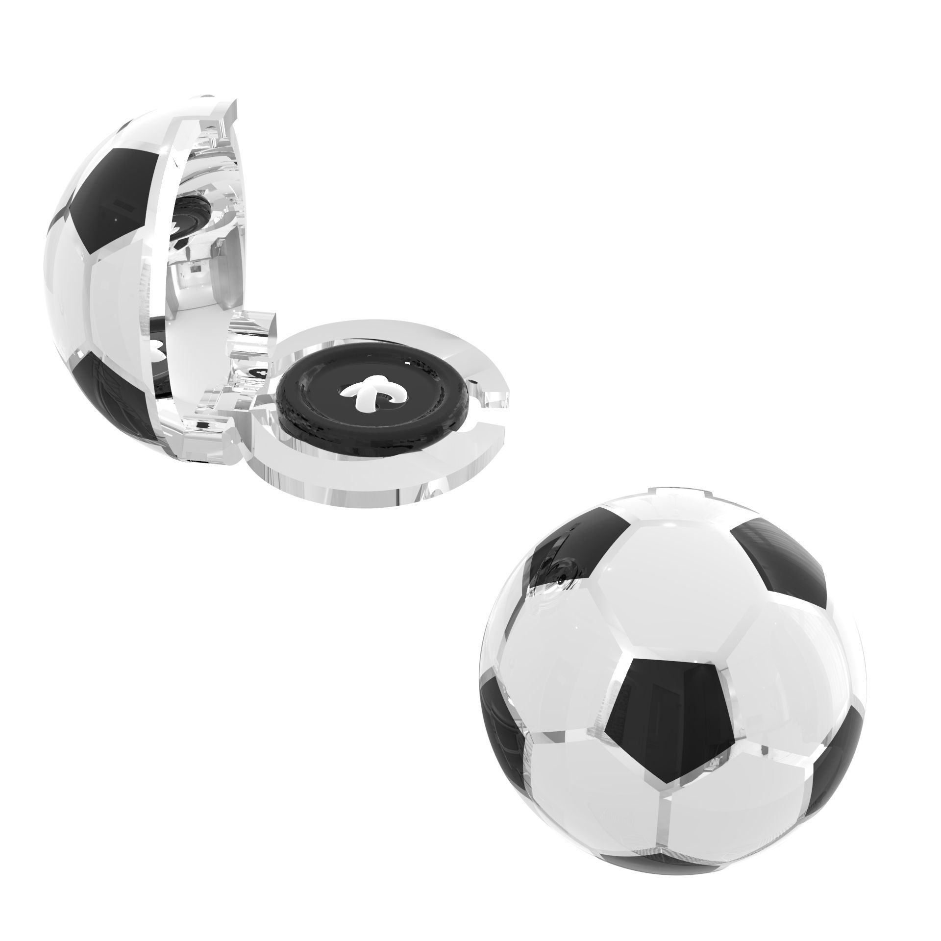 The Smart Buttons - White Gold Colour Plated Shirt Button Cover Cufflinks for Men - Football