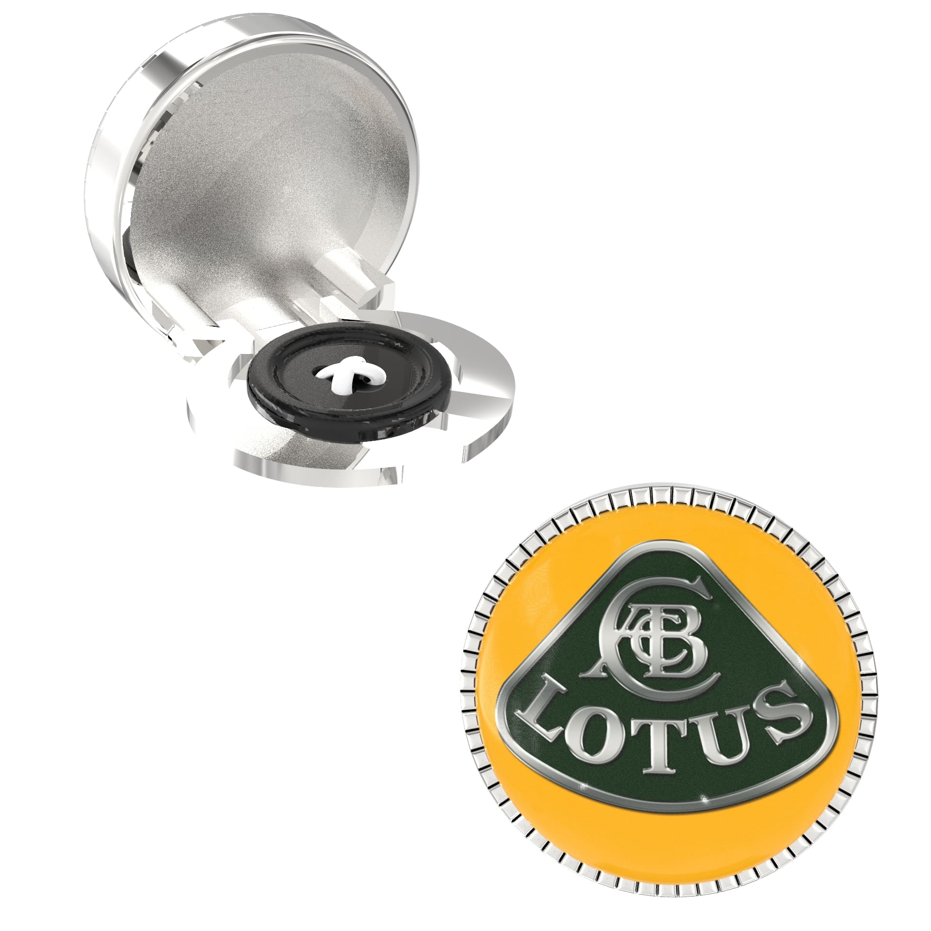 The Smart Buttons - Shirt Button Cover Cufflinks for Men - Lotus Style