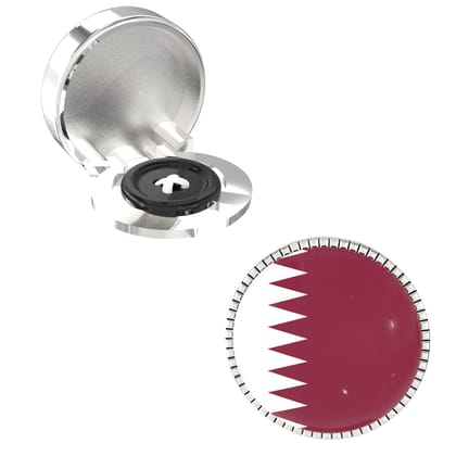 The Smart Buttons -  Shirt Button Cover Cufflinks for Men - Qatar Flag Style