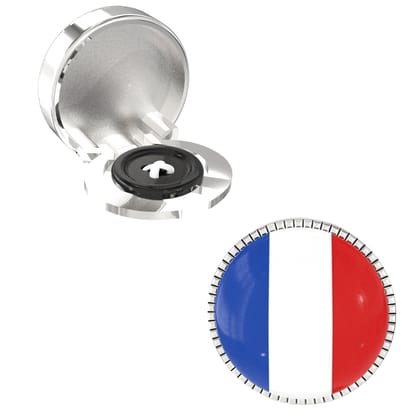 The Smart Buttons -  Shirt Button Cover Cufflinks for Men - France Flag Style
