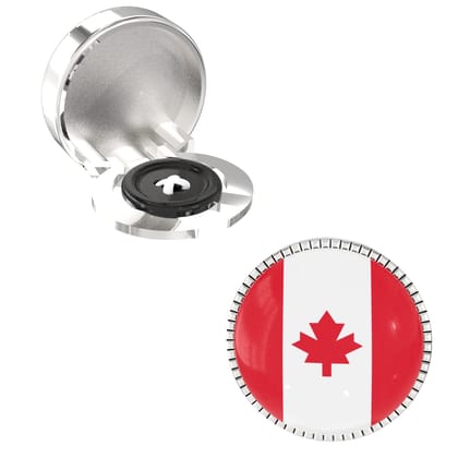 The Smart Buttons -  Shirt Button Cover Cufflinks for Men - Canada Flag Style