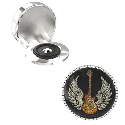 The Smart Buttons -  Shirt Button Cover Cufflinks for Men - Guitar Style