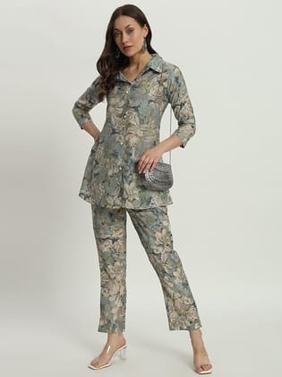 Gulmira Floral Printed Tunic & Palazzo Ethnic Co-Ords