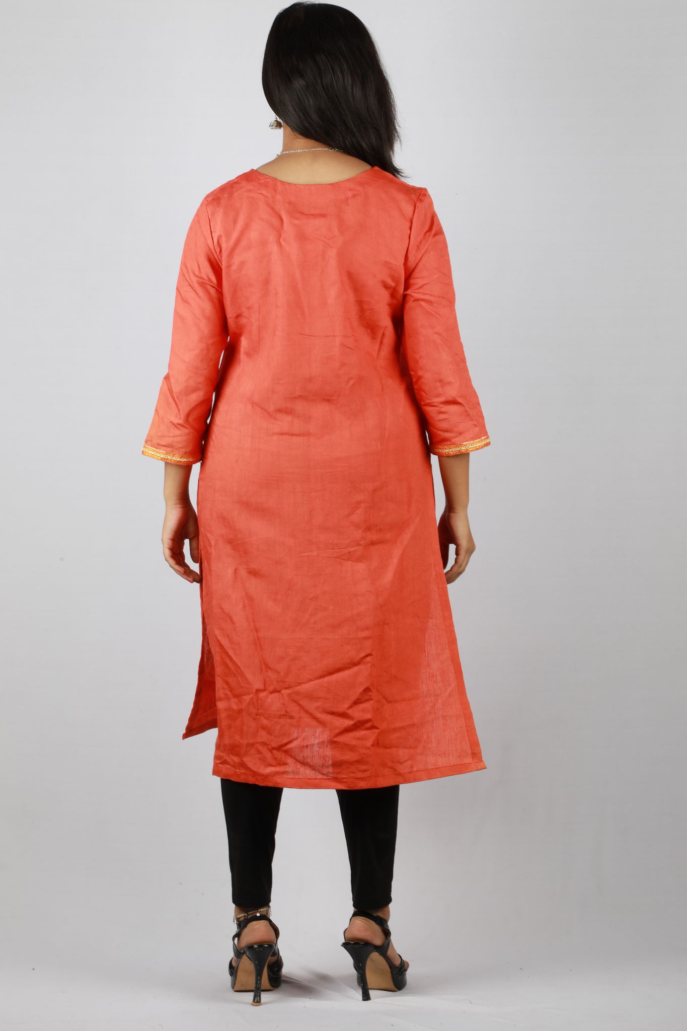 The Rashmi Shikha  Orange Women Long Kurti