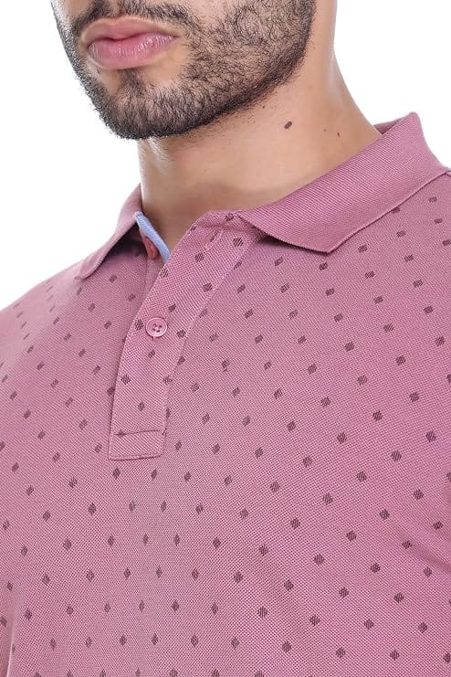 Raves Men's Printed Half Sleeve Polo T Shirt