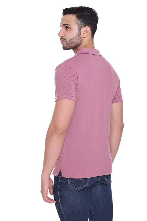 Raves Men's Printed Half Sleeve Polo T Shirt