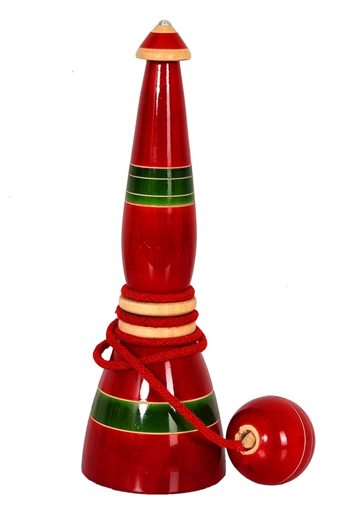 Desi Toys Cup & Ball | Wooden Traditional Toy | Classic Indian Game | Skills Development Game | Fun & Learning | Balancing Games | Portable & Durable | Made in India - Stationery | Buy online on ZillyBuy