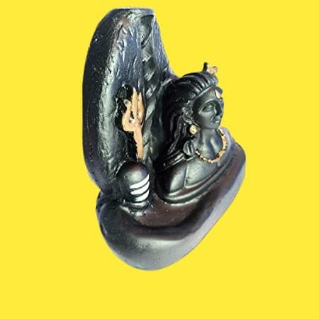 Handcrafted Adiyogi Smoke Fountain with Shivling and Trishool: 10 Free Backflow Scented Cone Incenses and Dhoop Stand Included.