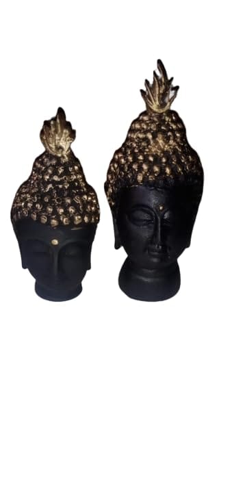 Handcrafted Polyresin Buddha Statues: Ideal for Home Decor and Gifting Set of 2.
