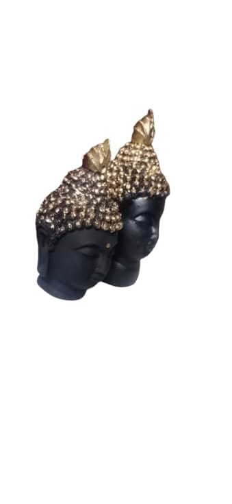 Handcrafted Polyresin Buddha Statues: Ideal for Home Decor and Gifting Set of 2.