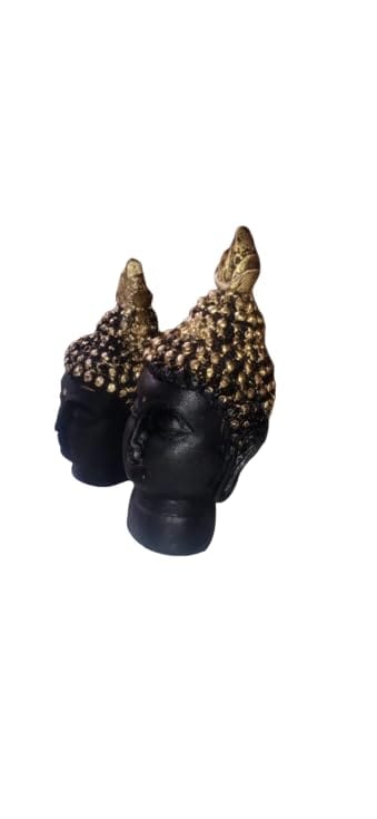 Handcrafted Polyresin Buddha Statues: Ideal for Home Decor and Gifting Set of 2.