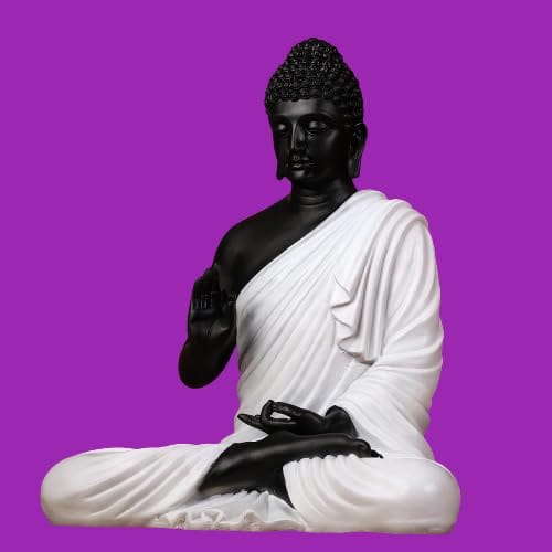 14-Inch Meditating Black Buddha Idol Statue: Perfect Home, Garden, and Living Room Decor, Ideal Gift for All Occasions
