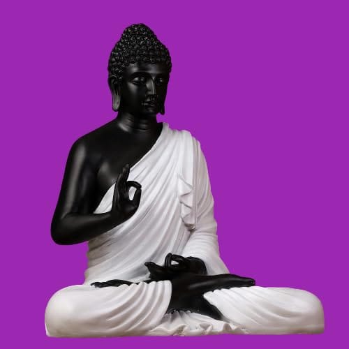 14-Inch Meditating Black Buddha Idol Statue: Perfect Home, Garden, and Living Room Decor, Ideal Gift for All Occasions