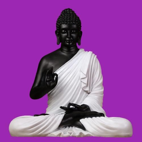 14-Inch Meditating Black Buddha Idol Statue: Perfect Home, Garden, and Living Room Decor, Ideal Gift for All Occasions