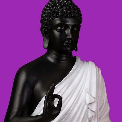 14-Inch Meditating Black Buddha Idol Statue: Perfect Home, Garden, and Living Room Decor, Ideal Gift for All Occasions