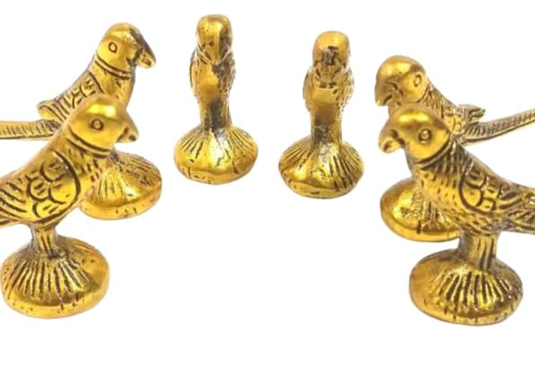 Parrot Showpiece Statue Handcrafted Metal Parrots Show Pieces Decorative Items for Home Decor Living Room