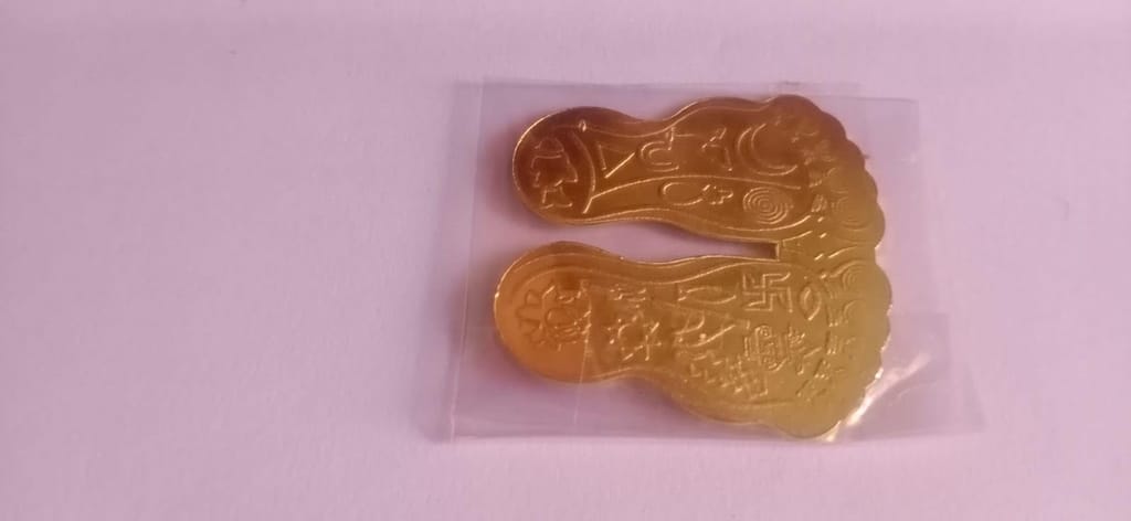 Elevate Your Diwali Pooja with Laxmi Charan Paduka: Ideal for Temple and Home Door Decor.