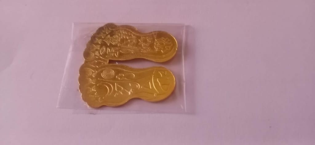 Elevate Your Diwali Pooja with Laxmi Charan Paduka: Ideal for Temple and Home Door Decor.