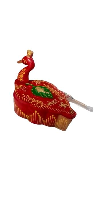 Rituals and Gifts with Our Peacock Meenakari Tika Chopra Set of 2.