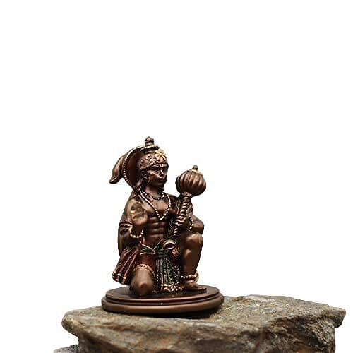 Patwari Arts Lord Bronze/Copper Hanuman Ji Murti for Pooja Room, Hanuman Statue, Home Temple Decoration Items, Hanumn Ji Murti, Bronze God Idols.