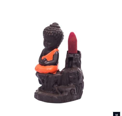 Polyresin Buddha Backflow Smoke Fountain with 10 Scented Backflow Cone for Buddha.
