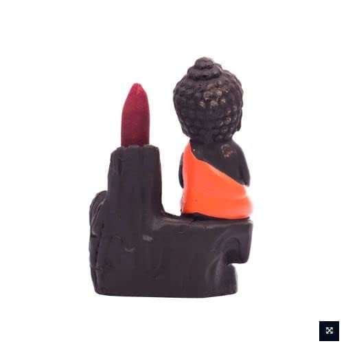 Polyresin Buddha Backflow Smoke Fountain with 10 Scented Backflow Cone for Buddha.