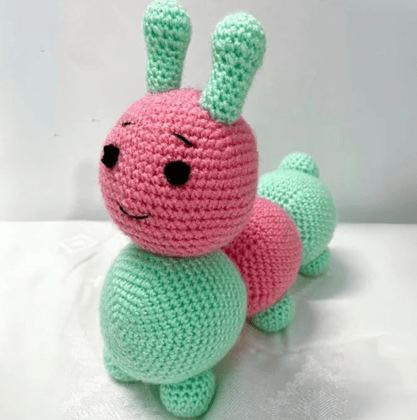 Crochet Caterpillar Handmade Soft Toy