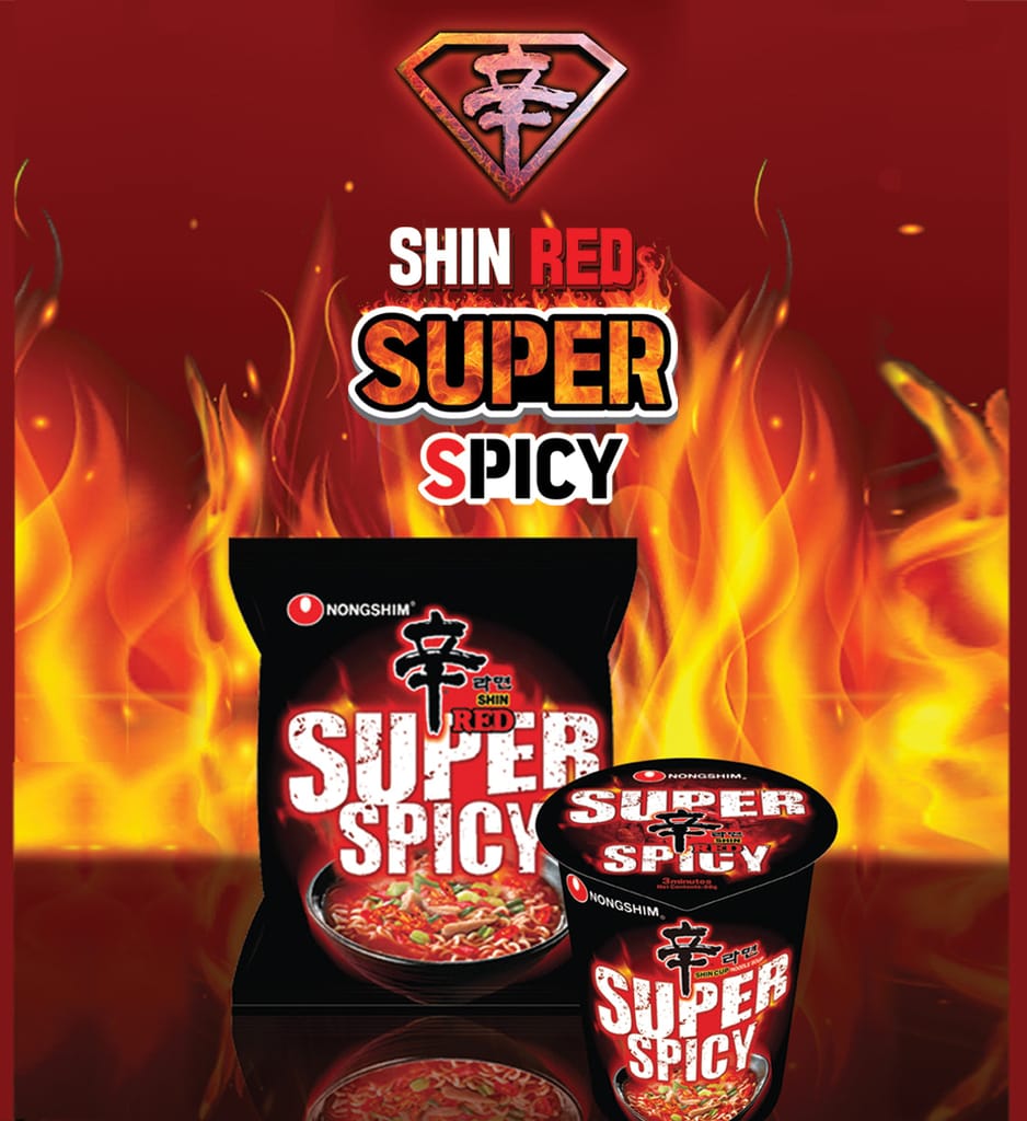 Nongshim Shin Red Super Spicy (5 In 1) 600 gm Pouch Pack