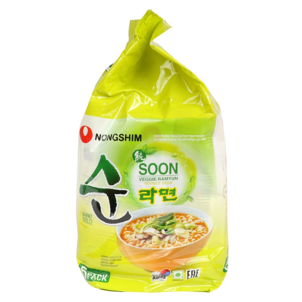 Nongshim Soon Veggie Ramyun (5 in 1) 560 gm Pouch Pack