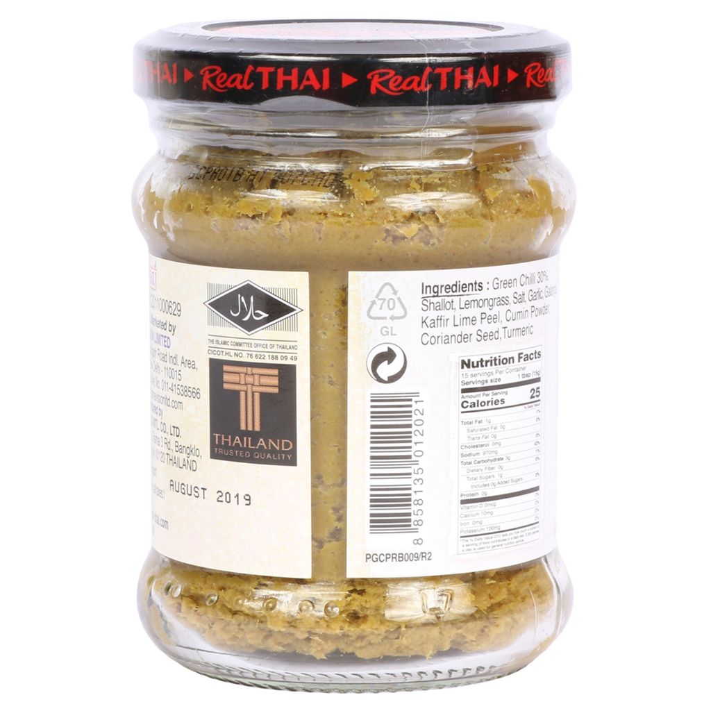 Real Thai Green Curry Paste 227 gm Glass Bottle