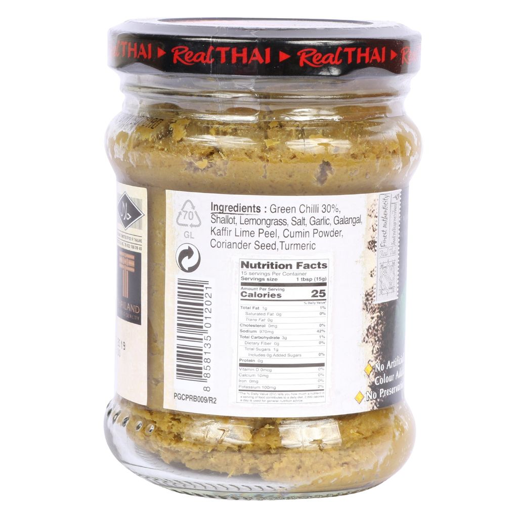 Real Thai Green Curry Paste 227 gm Glass Bottle