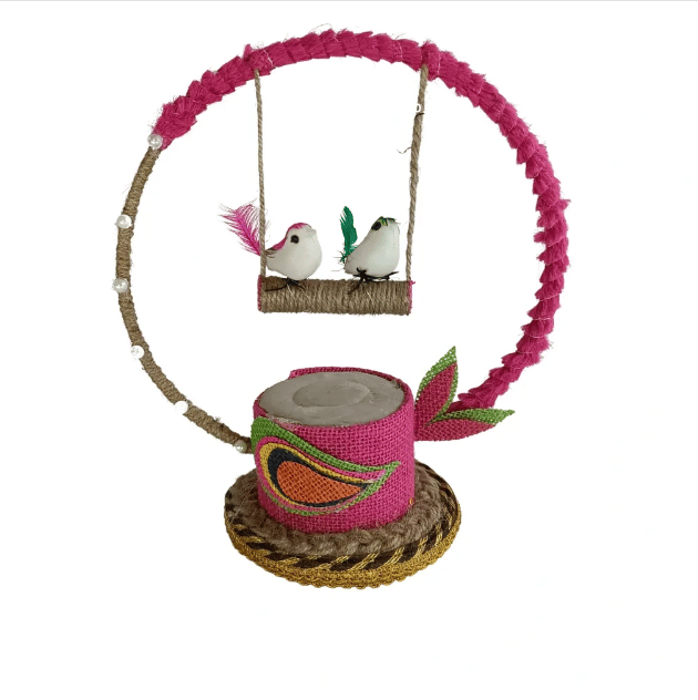 Bird Jhula With Hanging Birds Pair