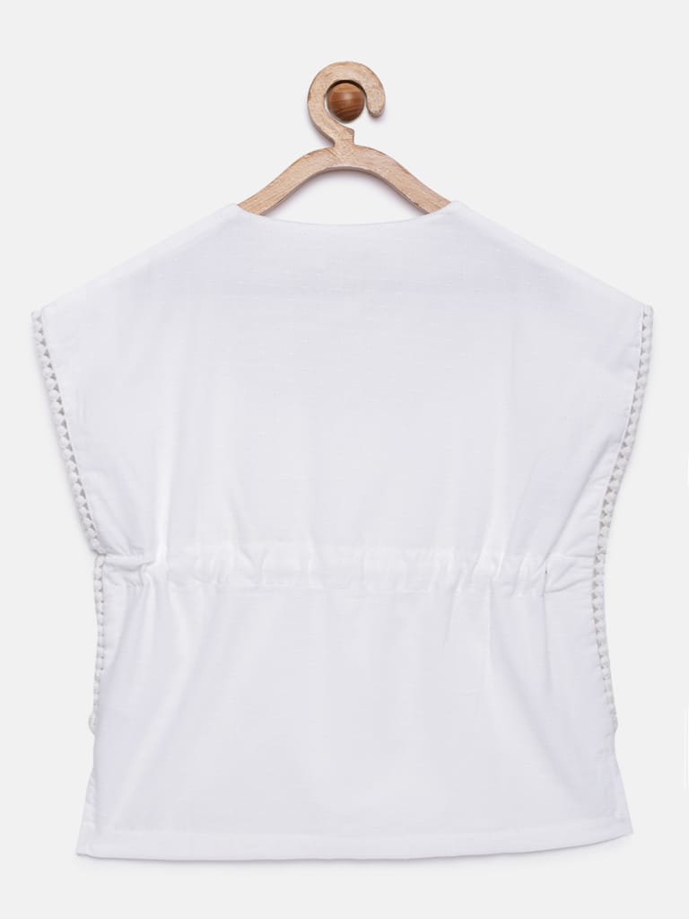 Girls Embroidered Kaftan Top