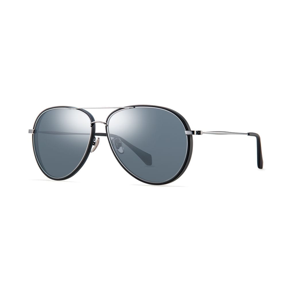 PARIM Polarized & UV Protected Men's & Women's Oversized Aviator Sunglasses, Frame: Silver, Lenses: Polarised Grey