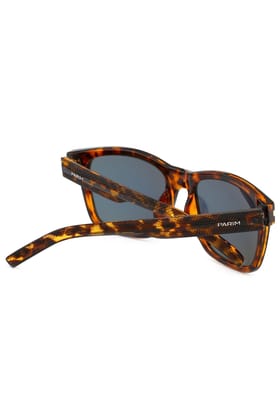 PARIM Polarized Men's Wayfarer::Rectangular Sunglasses Brown Frame / Golden Lenses | SKU 12014 T1