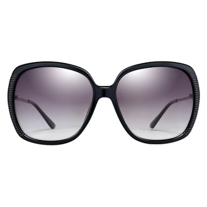 PARIM Polarized Women's Over-sized Sunglasses Black::Golden Frame/ Grey Lenses|SKU 1189 B1