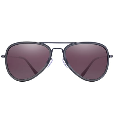 PARIM Polarized Men's Aviator Sunglasses Grey Frame / Grey Lenses | SKU 1186 S1