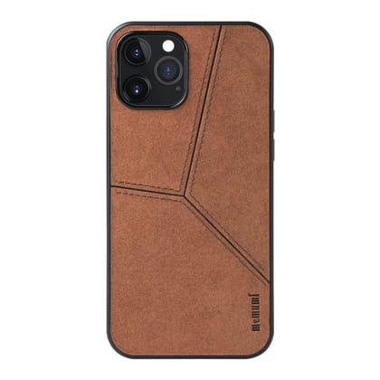 Memumi Lord Howe Series Canvas Back Cover Case for Apple iPhone 12 Pro Max - Brown (6.7")