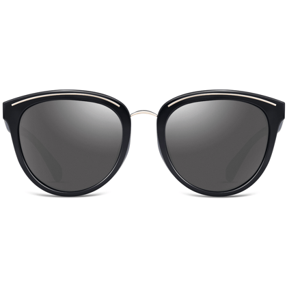PARIM Polarized Women's Cat-eye Sunglasses Black Frame / Grey Lenses | SKU 11044 B1