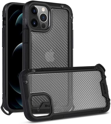 Memumi Crystal Series Thin Fit Hard Back Cover for Apple iPhone 12 Pro Max - Semi TransWhite (6.7")
