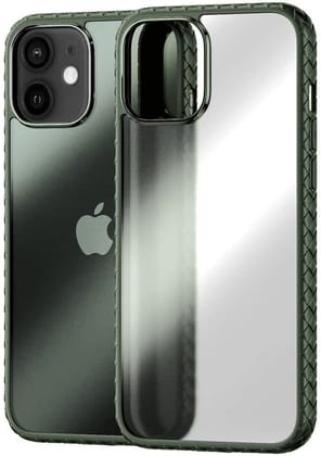 Memumi Light Frog Series Back Cover for Apple iPhone 12 Mini PC with Soft Bumper - Green (5.4")