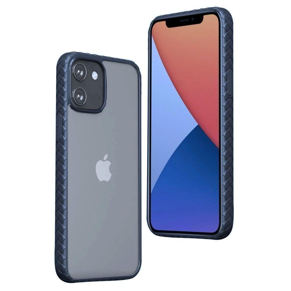 Memumi Light Frog Series Back Cover for Apple iPhone 12 Mini PC with Soft Bumper - Blue (5.4")